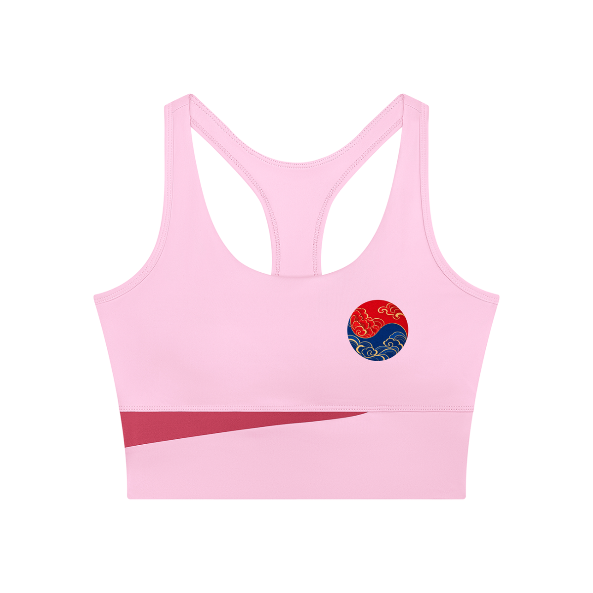 Color Block Sculpt Cropped Yoga Tank Top | ULZZANG BELLA