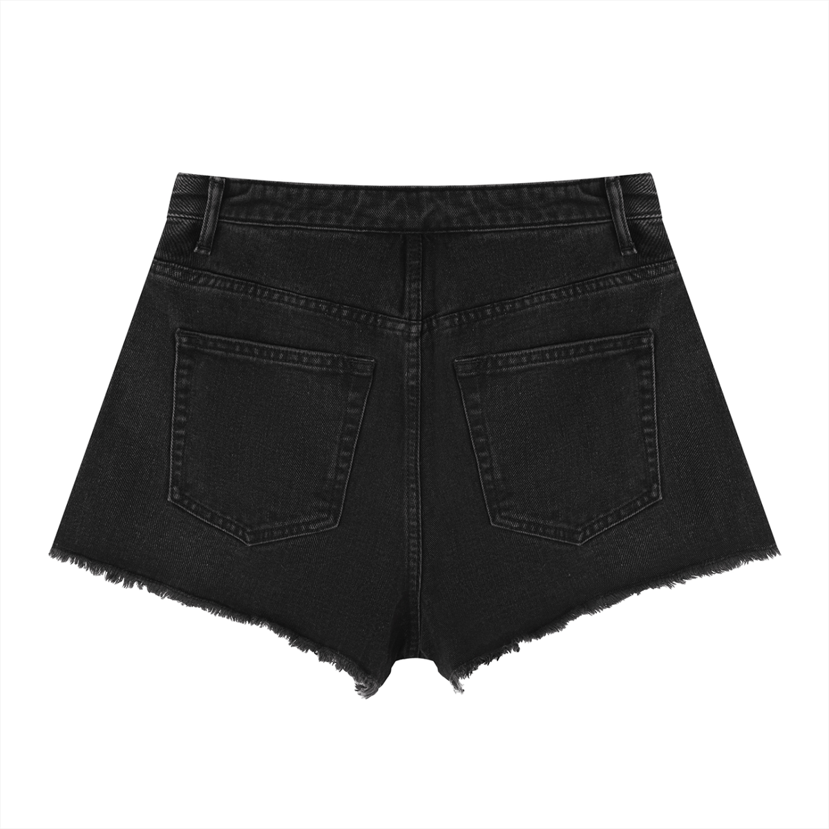 ULZZANG BELLA High-Rise A-Line Denim Shorts for Effortless Style