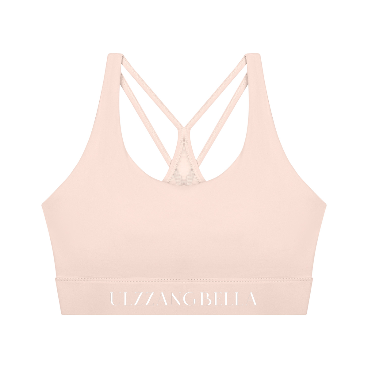 ULZZANG BELLA Sculpted U-Neck Cropped Yoga Sports Bra - Effortless Elegance