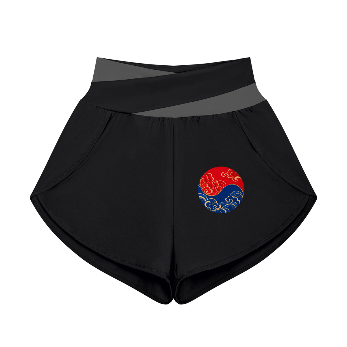 ULZZANG BELLA High Waisted Yoga Shorts for Effortless Elegance