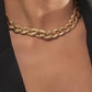 Elegant Frosted Serpent Link Chain Necklace for Women | ULZZANG BELLA