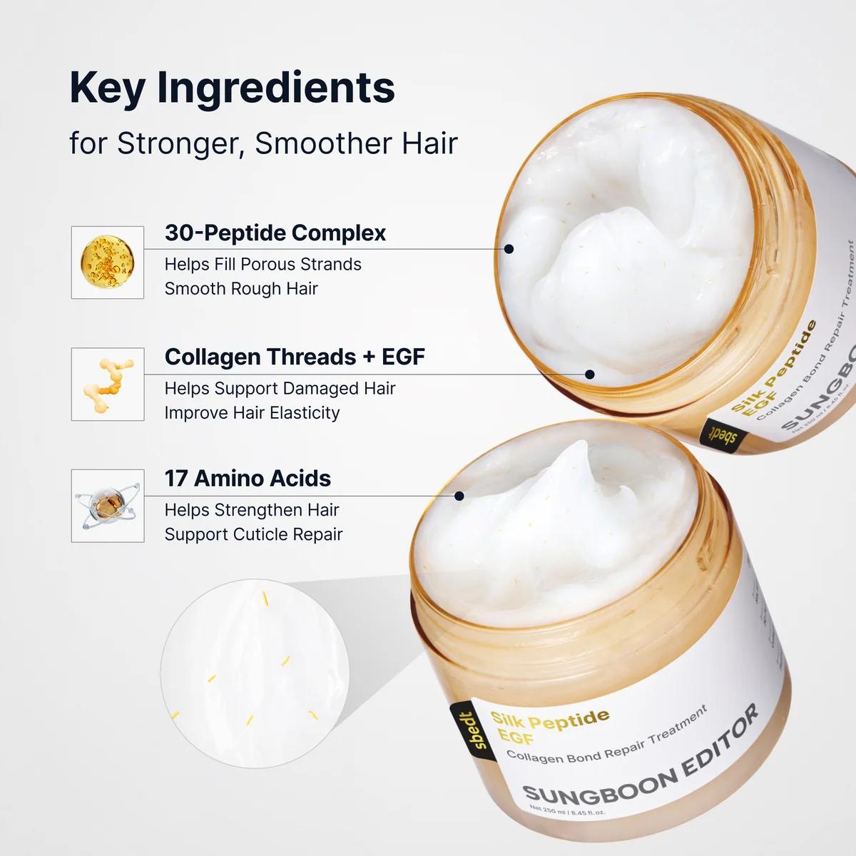 Silk Peptide EGF Collagen Bond Repair Treatment 250ml | Sungboon Editor