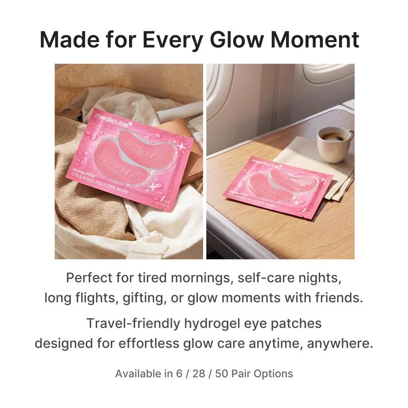 MEDICUBE PDRN Pink Collagen Jelly Eye Mask - Hydrating Luxury Care