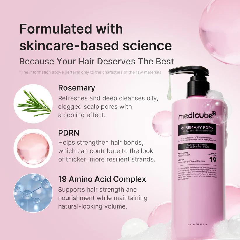 Rosemary PDRN Cooling Thickening Shampoo 400ml | MEDICUBE