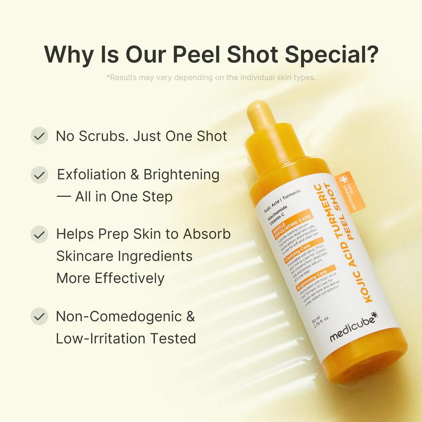 Kojic Acid Turmeric Peel Shot 80ml | MEDICUBE