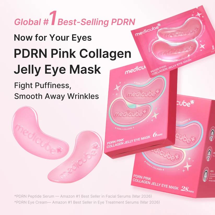 MEDICUBE PDRN Pink Collagen Jelly Eye Mask - Hydrating Luxury Care